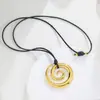Moda europea y americana personalidad simple acero inoxidable chapado en oro de 18 quilates cuerda de cera INS red social con tubo curvo collar