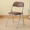 Cadeira Dobrável Moderna Casual de Metal e Ferro para Casa, Escritório, Treinamento com Encosto, Cadeira para Computador