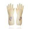 Guantes de Cocina para Tareas del Hogar, Impermeables, Engrosados, Longitud Extendida, Limpieza, Lavandería, Goma, Guantes de Lavar Platos para el Hogar, Lavado de Autos, Forrados de Felpa