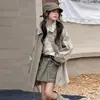 Gabardina para Niña Ropa de Otoño Chaqueta Ropa Infantil Ropa de Otoño Abrigo de Longitud Media para Niña