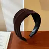 Diadema de Terciopelo de Ala Ancha para Mujer de Principios de Otoño, Diadema de Corona Alta para Lavarse la Cara, Uso Diario, Pinza para el Cabello de Moda de Alta Gama, Accesorio para el Cabello