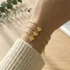 Pulseira Coração de Aço Inoxidável Novo Estilo Europeu e Americano Pulseira Versátil de Luxo Leve Popular no Instagram para Mulheres em Formato de Coração Personalizada