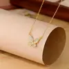 Collar de Mariposa Completo de Diamantes para Mujer, Nuevo Diseño de Nicho Estilo Chino, Cadena para Clavícula Versátil y de Alta Gama, Regalo para Novia