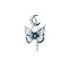Pegatinas de Tatuaje Herbales de Mariposa Impermeables de Larga Duración Flor de Jugo Serpiente Pegatinas de Estilo Oscuro para Mujeres para Cubrir Cicatrices Semi-Permanentes