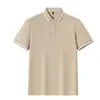 Camisa Polo de Manga Corta para Hombre, Estilo Delgado de Verano, Moderna, Versátil, Cómoda, Casual, de Gama Alta, Camiseta Top con Cuello Ajustado