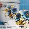 MS7167 Creativo Azul Flor de Phnom Penh Pegatina para Inodoro Cubierta de Inodoro para Baño Pegatina Decorativa Fea Autoadhesiva