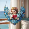 Explosiones Transfronterizas Ángel Día de San Valentín Amor Bebé Decoraciones de Ventana de Acrílico 2D Placa de Puerta Colgante de Regalo