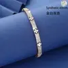 Pulseiras de Unha Novas Europeias e Americanas 2025, Pulseiras Exquisitas de Cobre Micro-Pavimentadas com Zircônia, Pulseiras de Luxo Acessível de Ponta Abertas