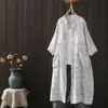 Vestido Longo Estampado Soltinho Oversized Estilo Cartoon Japonês Primavera 2026 Vestido Camisa Casual de Comprimento Médio Feminino