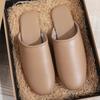 Pantuflas de Pele de Ovelha de Alta Qualidade, Respiráveis, para Todas as Estações (Primavera e Outono), Camada Interna para Casa, Pantuflas de Couro Resistentes ao Desgaste para Casa, Casal