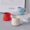 Caneca de alta aparência ins estilo barriga grande copo de presente criativo logotipo impresso caixa de presente terno cor esmalte copo de cerâmica