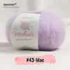Comercio exterior hilo de mohair de bebé sudafricano para tejer a mano ganchillo DIY hilo fino hilo de mohair de seda ovillo de caballito de mar venta al por mayor