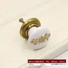 Tirador para Armario de Zapatos, Uso Doméstico, Estilo Campestre Americano de Lujo Ligero, Tirador Redondo de Cerámica de Aleación de Zinc de un Solo Agujero para Muebles y Gabinetes