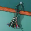 Anillo hebilla de borla de hilo de algodón estilo Xizang colorido, producto semiacabado hecho a mano para colgar en bolsos, colgar en el coche, colgante y accesorio, al por mayor en stock