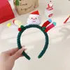 Diadema Navideña de Oso Lindo Tocado Lazo Rojo Atmósfera Femenina Vestido Festivo Foto Cos Accesorios para el Cabello