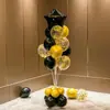 Decoraciones de Piso de Árbol de Globos Azules para Niños para Montaje de Fiesta de Cumpleaños de Bebé, Decoraciones de Mesa para Ambiente de Fiesta y Columnas de Pie