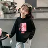 Camisetas con Estampado de Dibujos Animados para Niñas Primavera y Otoño 2026, Camisetas de Moda, Camisas Nuevas de Algodón Puro de Manga Larga para Niños