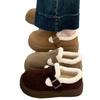 Botas de Nieve de Suela Gruesa para Mujer 2025 Invierno Nuevo Estilo Suela Suave Forradas de Lana Espesadas Peludas Cálidas Zapatos Birkenstock Zapatos de Algodón Mocasines