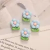 Mini tamanho pequeno flor girassol resina óleo brilhante acessórios gel creme acessórios de cabelo feitos à mão grampo de cabelo materiais para vestuário atacado