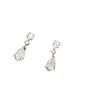 Nuevos pendientes de circonita en forma de gota de agua para mujer, de lujo ligero con un toque de alta gama, diseño de nicho, simples y elegantes, pendientes y accesorios versátiles