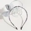 Diadema de Sombrero de Cumpleaños de Malla Linda Transfronteriza Diadema Fina con Lazo Dulce y Juguetón Accesorio para el Cabello de Exterior para Niños