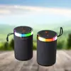 Atacado Transfronteiriço Novo Alto-falante Bluetooth Sem Fio Mini Tecido Luz RGB Portátil Pequeno para Exterior Subwoofer