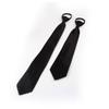 Corbata negra brillante para hombre y mujer, corbata de negocios de moda, corbata sin cremallera, corbata a juego para camisa y traje.