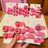 Headwear Morango Urso Hairpin Crianças Bangs Quebrado Hairpin Headwear Menina Internet Celebridade Baby's Headwear Acessórios de Cabelo Atacado Feminino
