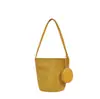 Bolso de hombro tipo cubo de gamuza simple, nuevo estilo 2026, bolso minimalista para debajo del brazo, bolso de mano de moda dopamina otoño/invierno