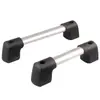 Manípulo de Máquina de Solda de Aço Inoxidável Manípulo de Plástico 35mm Acessórios para Máquina de Solda Manípulo Manípulo Distância entre Furos 132mm