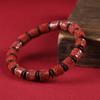 Pulsera Natural de Cinabrio Genuino con el Mantra de Seis Caracteres para Mujeres con Alto Contenido de Arena Dorada Púrpura Pulsera con Lema de Seis Caracteres al por Mayor para el Año de Nacimiento