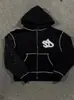Sudadera con Bloques de Color Estilo Europeo y Americano con Diseño de Pedrería, Moda Urbana, Transfronteriza, Estilo Casual de Primavera y Otoño, Unisex