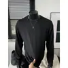 Camiseta para Hombre Otoño e Invierno Nueva Amazon Talla Grande Holgada Cuello Redondo Color Sólido Camiseta Interior Camiseta de Manga Larga Tops para Hombre Tendencia