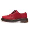 Primera Capa 1461 Zapatos Bajos Pequeños de Cuero para Mujer Cuero Genuino Crazy Horse Azul Talla Grande Botines Punta Redonda Zapatos Casuales de Trabajo para Hombres y Mujeres de Pareja