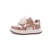 Tênis Branco com Estampa Floral para Meninas 2026 Primavera/Outono Novo Sapato Infantil Macio e Confortável Argan Sapatos Esportivos para Crianças Médias/Grandes