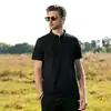 Atacado Spot Camiseta Masculina Manga Curta Camisa Polo Roupas Masculinas Estilo Coreano Tendência Top Estudante Camiseta Gola Alta Roupas Masculinas