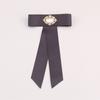 Suqi Estilo Japonés y Coreano Lazo de Cinta Acanalada Estudiante Uniforme Escolar Color Sólido Broche Accesorio Perla Fresco y Dulce