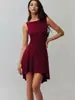 Vestido sencillo, natural, sin mangas, ajustado, con escote barco, hecho a medida, para mujer, primavera/verano 2026