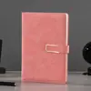 Conjunto de Caderno de Negócios Tipo Fivela A5, Caderno Espesso de Couro Macio de Ovelha Simples, Caderno Atacado, Pode Ser Impresso com Logotipo