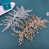 Novo Adorno de Cabeça para Noiva Folhas de Strass Feitas à Mão Faixa de Cabeça de Luxo Acessível Acessórios Cortados para Vestido de Noiva Dz301
