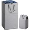 Cesto de roupas sujas à prova de poeira para uso doméstico com tampa, caixa de armazenamento de roupas, caixa de armazenamento de brinquedos dobrável, grande capacidade, cesto de roupa suja espesso