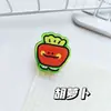 Nuevo clip de PP para verduras con temática de comida, diseño de dibujos animados, alto atractivo estético, transparente y claro, clip de memo acrílico de doble cara, organizador de papeles de examen