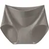 Ropa interior de algodón peinado de grado A, de cintura alta, sin costuras, transpirable, suave, que se ajusta a la cadera, antibacteriana, con entrepierna extendida, control de abdomen para mujer, tipo triángulo