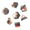 Dados de Resina Jogo de Mesa DND Dungeons & Dragons COC Roleplaying TRPG Cthulhu Poliédricos D4-D20 Conjunto de 7 Peças