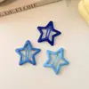 Presilha de Cabelo Colorida Estrela de Cinco Pontas Y2K Dopamina Pequena para Meninas, Acessório de Cabelo Infantil Fofo para Franja e Lado do Cabelo