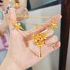 Tienda de oro Jin Yan con collar de borla de flor de arena dorada para tabaco, cadena para clavícula de alto sentido y temperamento femenino para regalo de novia
