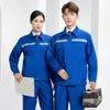 Ropa de trabajo resistente al desgaste para primavera y otoño para hombres y mujeres, ropa de trabajo estampada de manga larga, adecuada para sitios de construcción, reparación de automóviles, uniformes de fábrica reflectantes