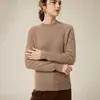 Nuevo suéter de cachemir 100% puro grueso de otoño e invierno para mujer, corte holgado, talla grande, jersey de punto base