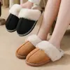26 nuevas pantuflas peludas de otoño e invierno para el hogar, estilo unisex, estilo de pareja, pantuflas de algodón cálido para interior y exterior