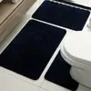 Alfombra Gruesa Transfronteriza Tapete Antideslizante para Baño Felpudo para Puerta de Entrada Alfombra Absorbente para Baño Juego de Tres Piezas para Baño